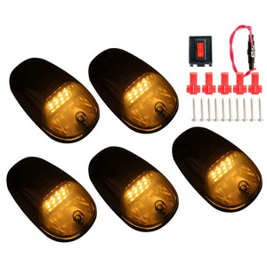 Smoked Lens LED Truck Cab Lights Roof Lights Clearance Marker Amber LED Roof Top Lamp Running Lights For Pickup Car Off Road 4x4