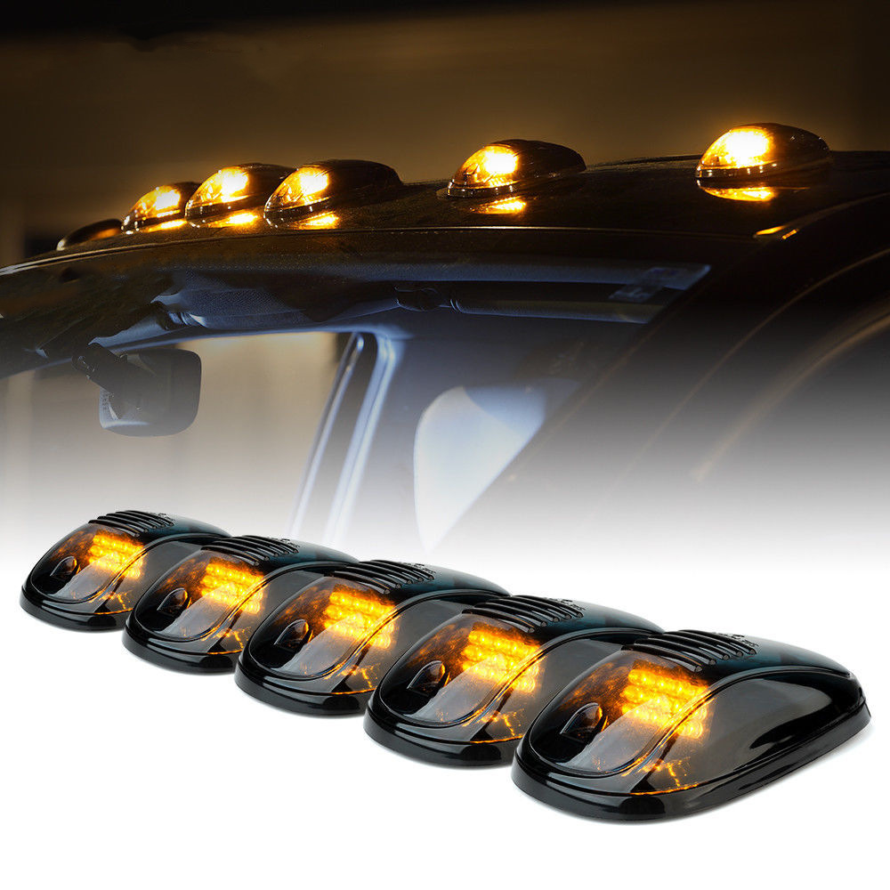 5PCS 1SET amber led Cab Lights Top Running Led Marker Light led car roof light truck top indicator For Pickup Car Off Road 4x4