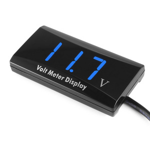 Motocicleta 12V Digital LED Display Voltmeter Voltage Indicator Monitor Detector Gauge Panel Car Volt Meter Motorcycle Voltmeter