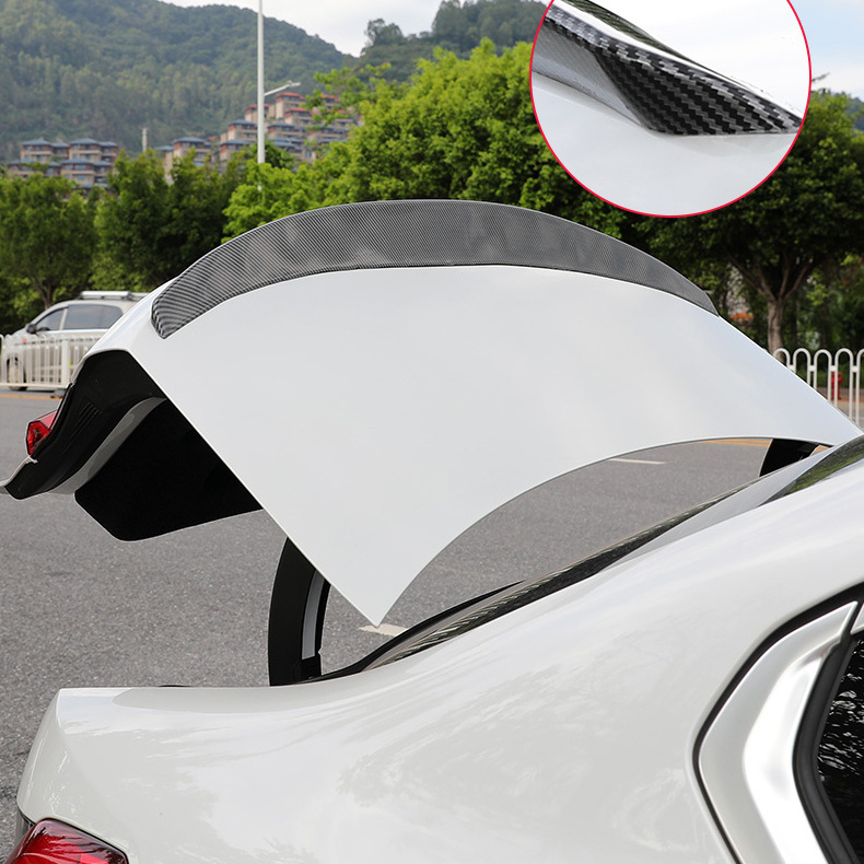 Universal sedan car wing spoiler Carbon Fiber Rear Spoiler for BMW G20 G80 Style Car Spoiler Flexible TPU easy install