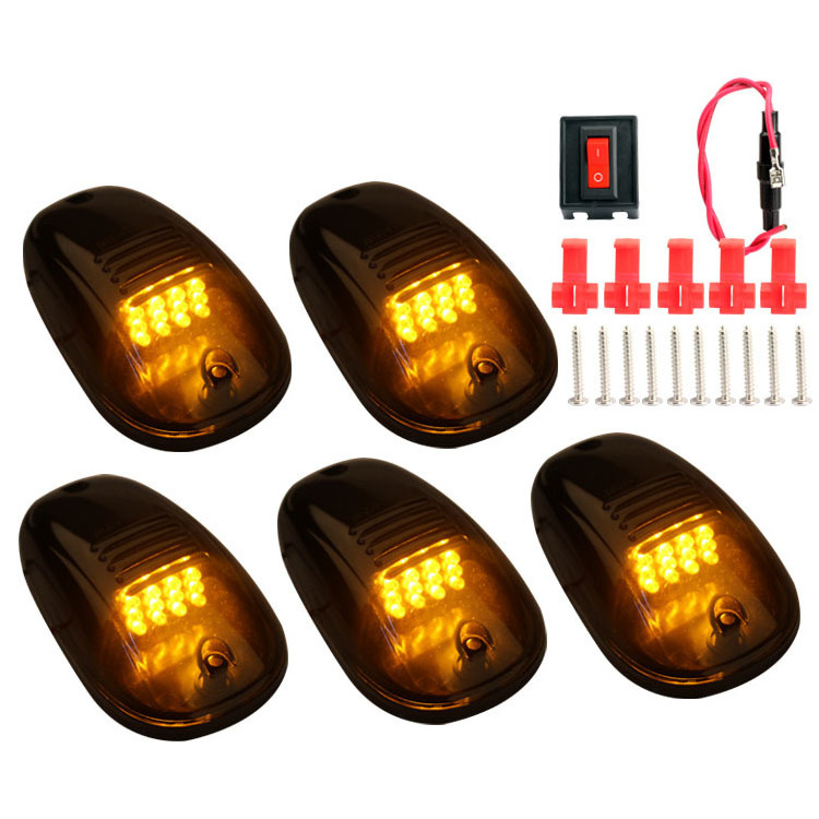 Pickup 4x4 roof light 5 pcs Top Running Led Marker Lights For ford F-150 raptor dodge tundra chevy gmc suv universal