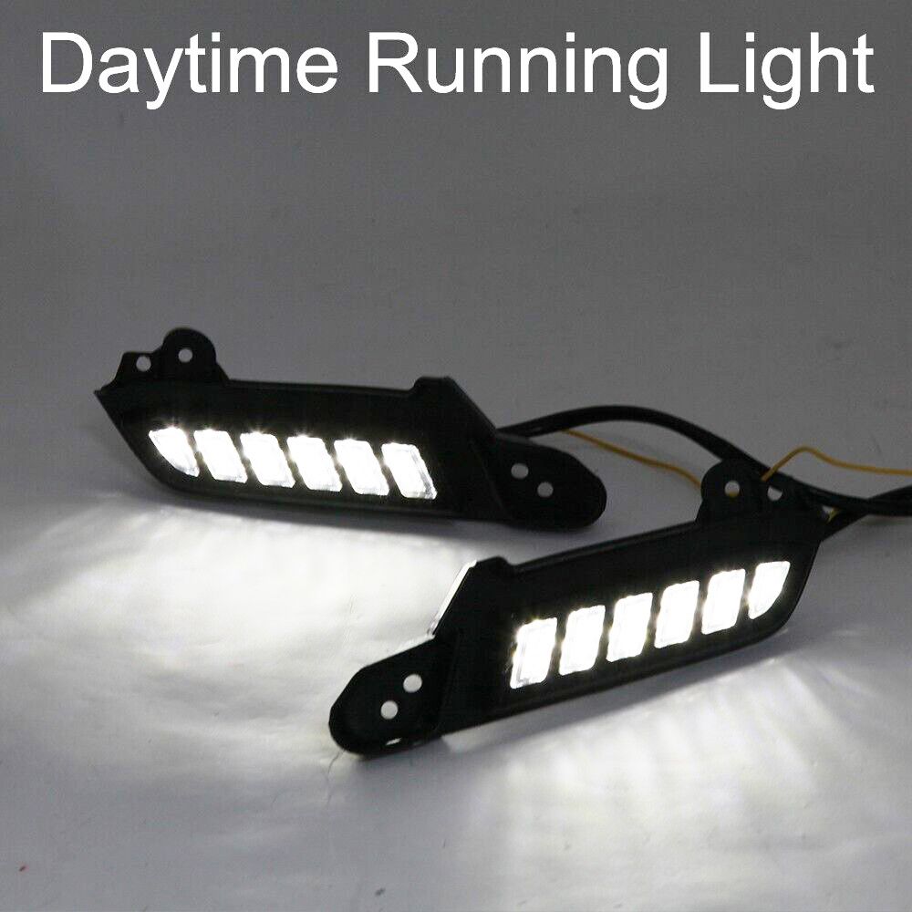 LED DRL Daytime Running Lights Front Side Marker Sequential Turn Signals Upgrade Auto Lighting Headlight for Tacoma 2016-2023