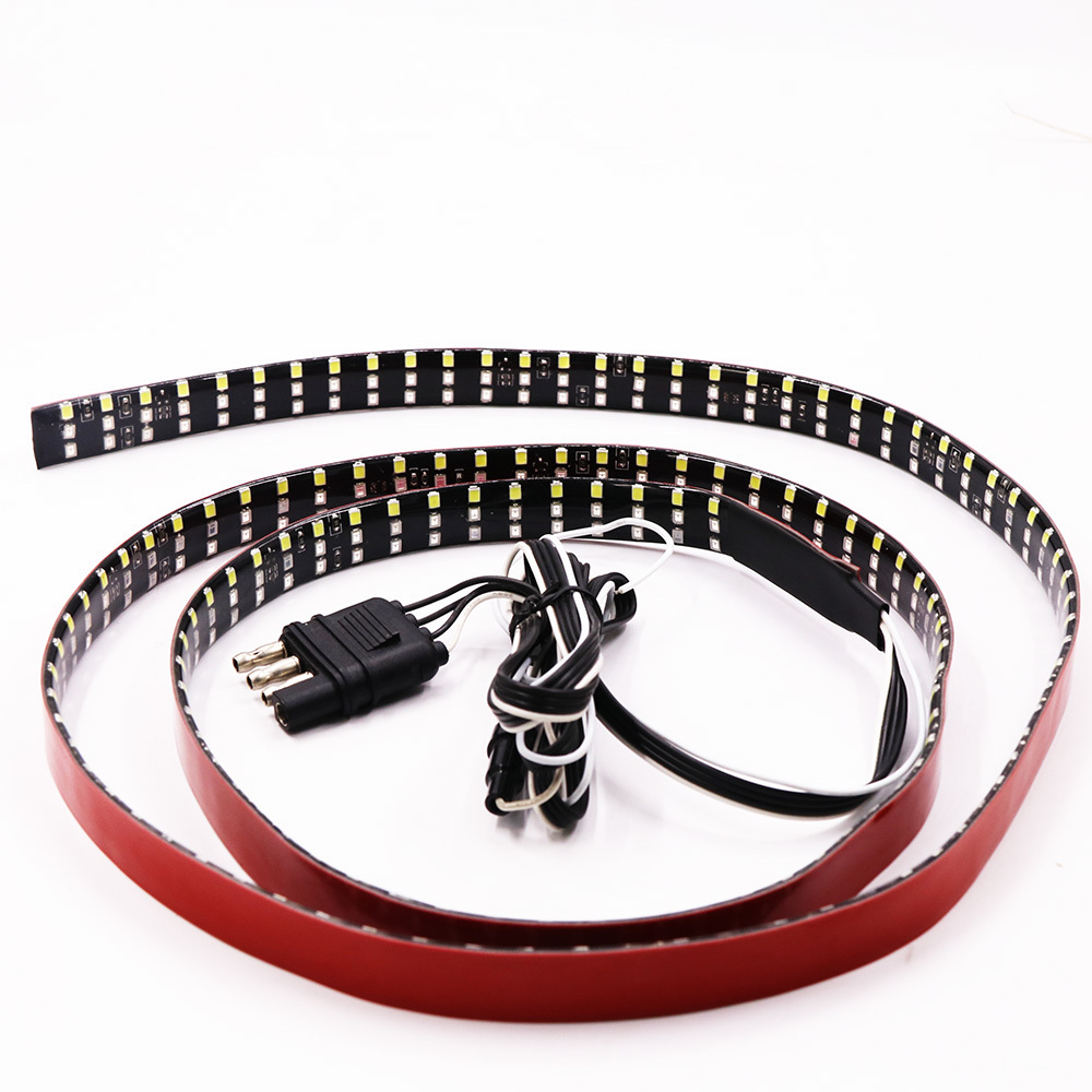 49 60 Inch 12V LED STRIP LIGHT Flexible Curved Triple Row Led Strip Pickup Truck Offroad Barra 4X4 SUV Tailgate Tailight strip