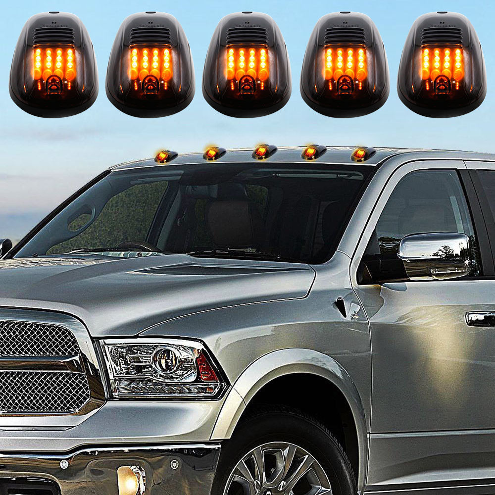 Pickup 4x4 roof light 5 pcs Top Running Led Marker Lights For ford F-150 raptor dodge tundra chevy gmc suv universal