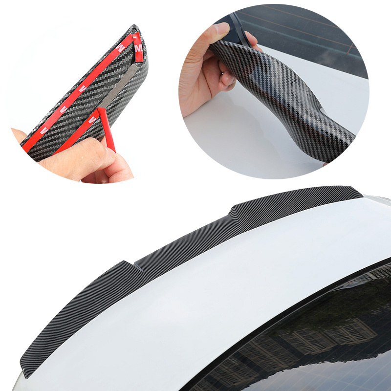 Universal sedan car wing spoiler Carbon Fiber Rear Spoiler for BMW G20 G80 Style Car Spoiler Flexible TPU easy install