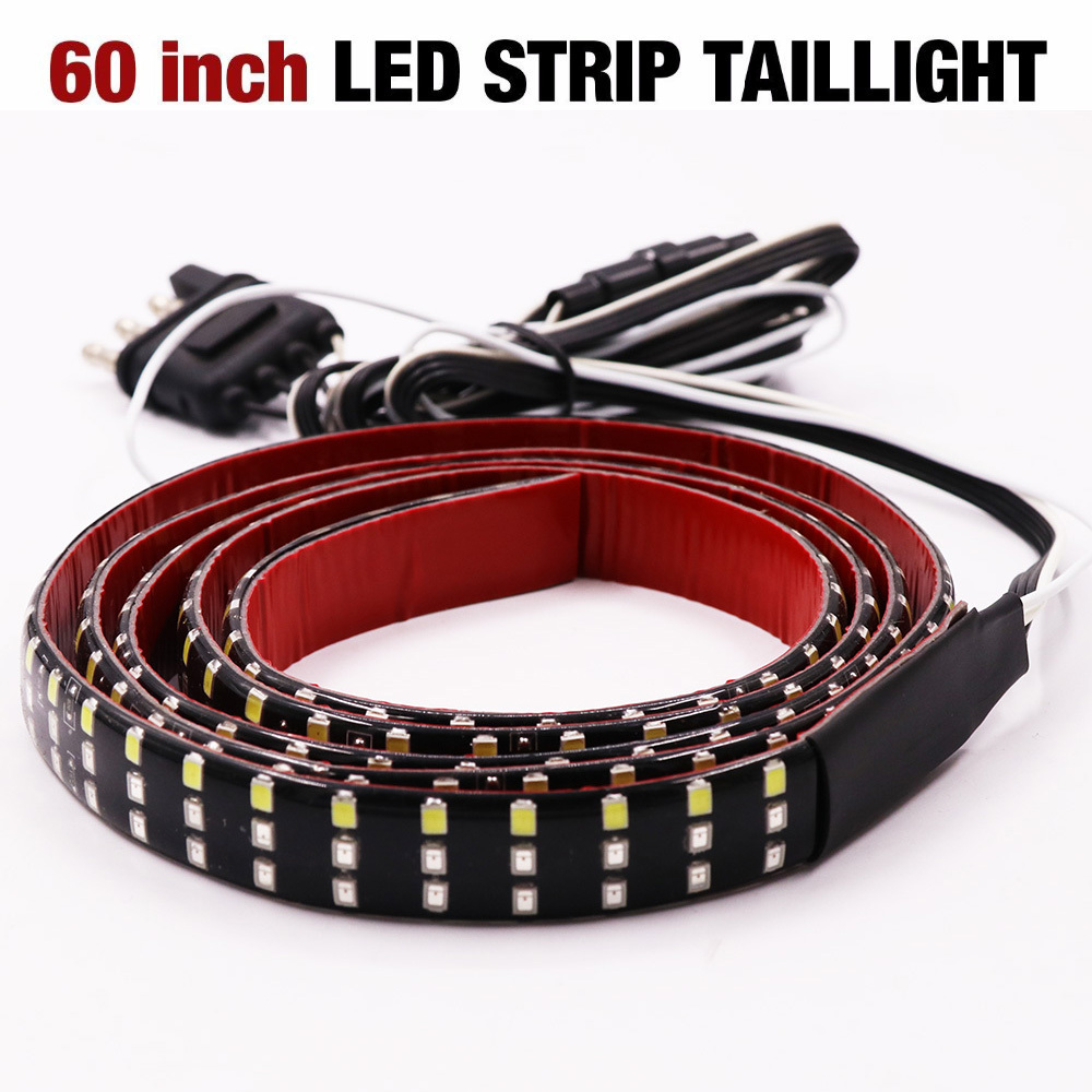 49 60 Inch 12V LED STRIP LIGHT Flexible Curved Triple Row Led Strip Pickup Truck Offroad Barra 4X4 SUV Tailgate Tailight strip