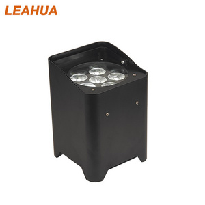 Compact IP65 Battery 6x12w rgbwa LED Uplights Wifi Wireless Remote Static Par Wash Light Rechargeable for Outdoor Stage Party Dj