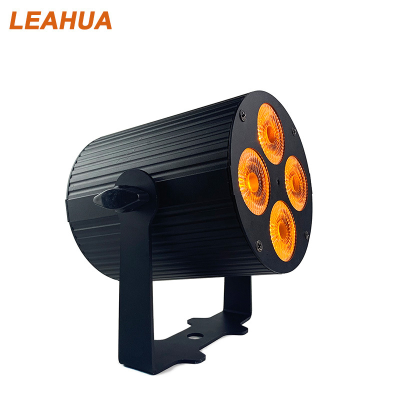 4*10W LED Uplights Spotlights RGBWAUV 6in1 Battery operated Rechargeable DMX Remote IP20 Small Stage Home Garden Led Par Light