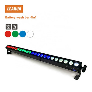 Wedding Decoration wireless DMX battery LED wash bar 24x3w RGBW 4in1 Battery Powered LED wall washer light Led wash bar