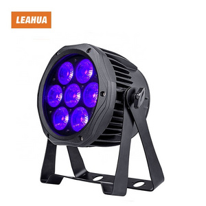 Best Selling outdoor led par light dmx Multi Color Dj 7pcs static par ip65 LED par light RGBWA+UV 6in1 7x12W