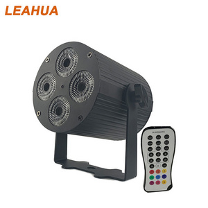 4*10W LED Uplights Spotlights RGBWAUV 6in1 Battery operated Rechargeable DMX Remote IP20 Small Stage Home Garden Led Par Light