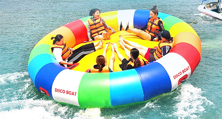 New Design Water Toys Inflatable Flying Boat Crazy UFO Towable Water Tube Sports Game