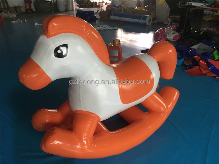 inflatable water play game sealed inflatable pony rocking horse rodeo rocking ride floating toy