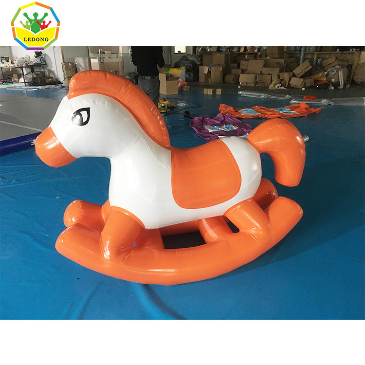 inflatable water play game sealed inflatable pony rocking horse rodeo rocking ride floating toy