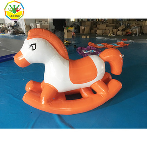 inflatable water play game sealed inflatable pony rocking horse rodeo rocking ride floating toy