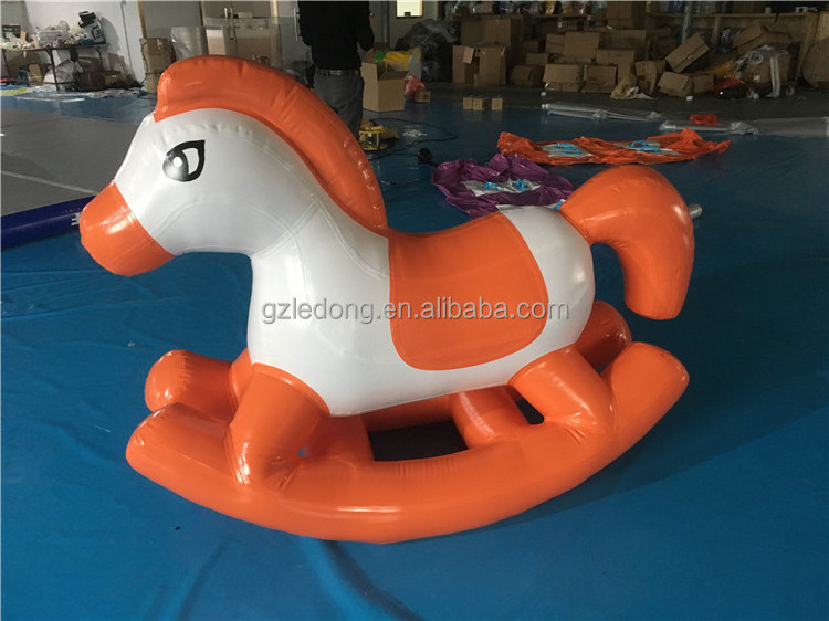 inflatable water play game sealed inflatable pony rocking horse rodeo rocking ride floating toy