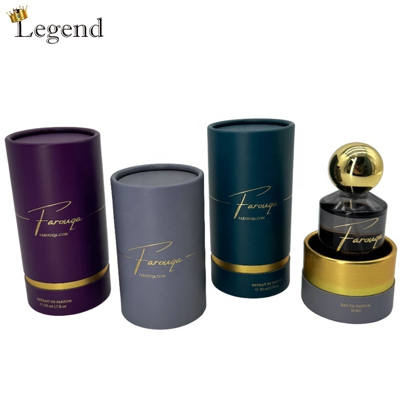 Custom Logo 30ml 50ml 100ml Perfume Oil Bottle Tube Box Cylinder Packaging Luxury Empty Round Box Recyclable Perfume Gift Box