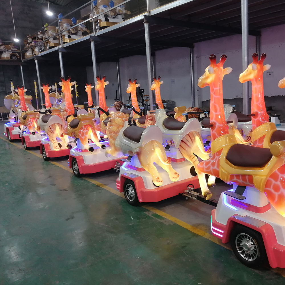 Amusement Park Rides Theme Electric Mini Express Riding Tourist trackless Train for sale Crazy Zoo Little train