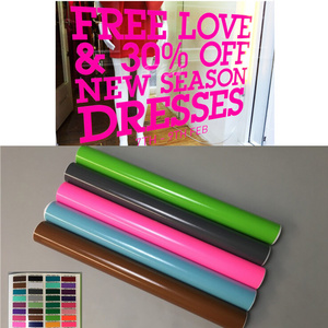 Shop promotion self adhesive color vinyl roll for cutting plotter oracal color vinyl color cutting vinyl