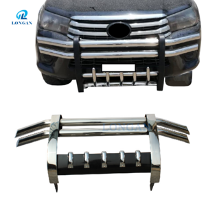 Double tube electroplate 4x4 Car Bull Bar Front Bumper nudge bar for Hilux revo 2015+