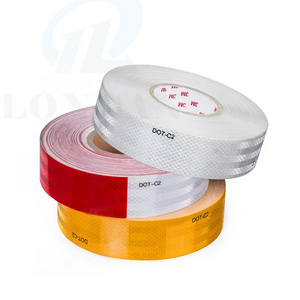 America trucks 2 inch x 160Feet Reflective Safety Tape DOT-C2 Waterproof Red and White Adhesive conspicuity tape for trailer