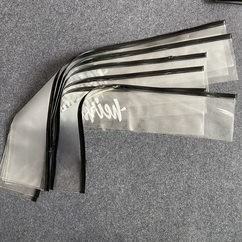 Custom logo hair packaging bags PVC hair extension packaging zipper bags