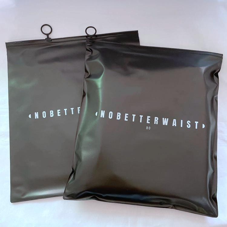 Hot Selling Translucent Plastic Zipper Bag With Printed Logo Ziplock Packaging Tshirt Frosted Garment Polybag