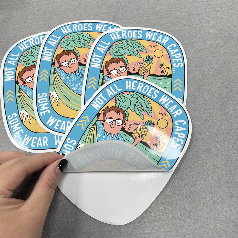 Personalized Name Sticker Label Die Cut Shape Custom Print Label Sticker Roll Vinyl Stickers For Packaging Box Product