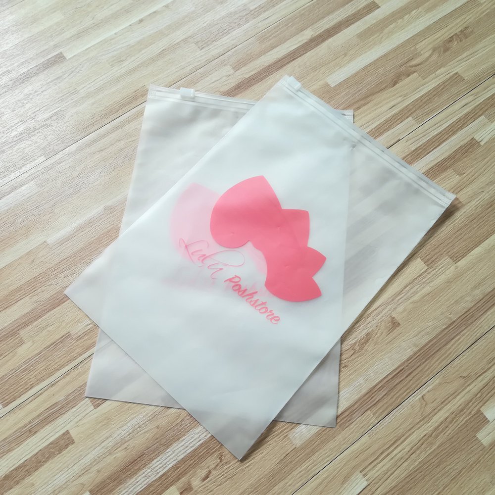 Custom Opp Pvc Zipper Packing Clothing Bag With Your logo,Custom zip lock frosted packing clothing bag logo