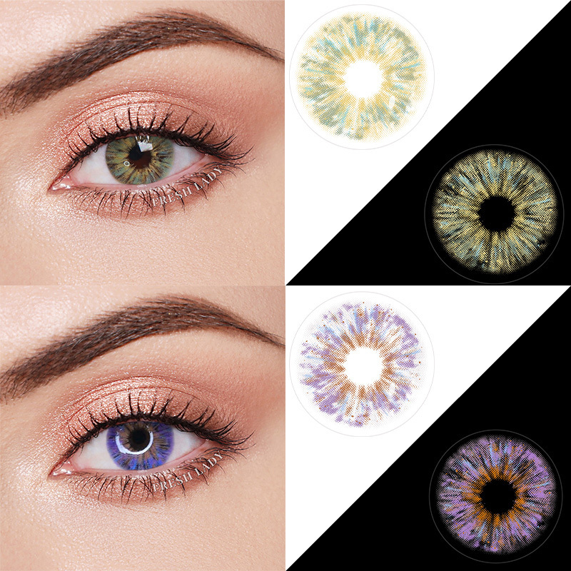 Liangguo Fresh Lady Monet Green eye contact lenses wholesale lentilles de contact de couleur