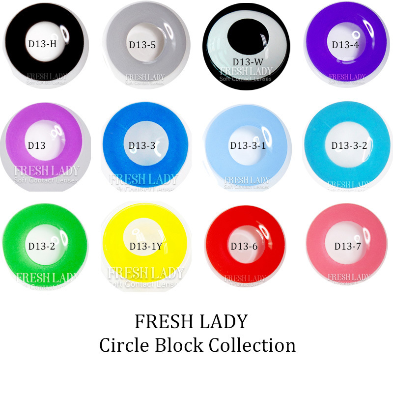 Liangguo Fresh lady Circle Block Halloween Crazy Cosplay Colored Contact Lenses