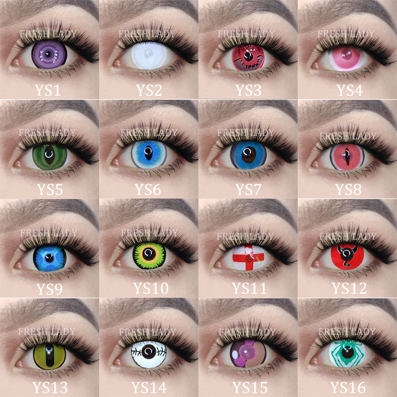 Liangguo Fresh lady Circle Block Halloween Crazy Cosplay Colored Contact Lenses