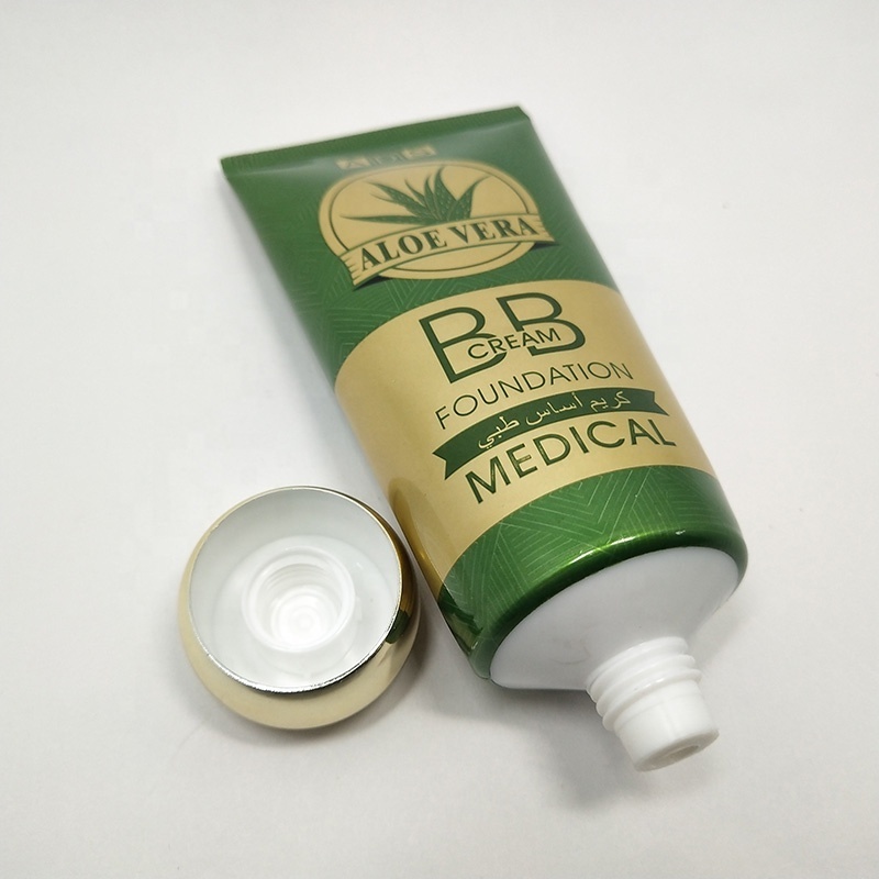 Customized make Direct supplier 100ml  aluminum laminated plastic Cosmetic Squeeze tubes used for BB cream