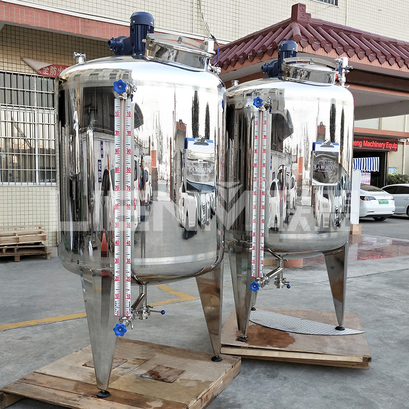 LIENM Electric Stirring Sealed Storage Tank Stainless Steel Mixing Tanks With Agitator Perfume Chemical Liquid Storage Tank