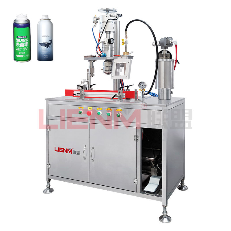 Small Business Semi Automatic Aerosol Can Filling Machine Air Freshener Spray Can Filling Machine BOV Aerosol Filling Machine