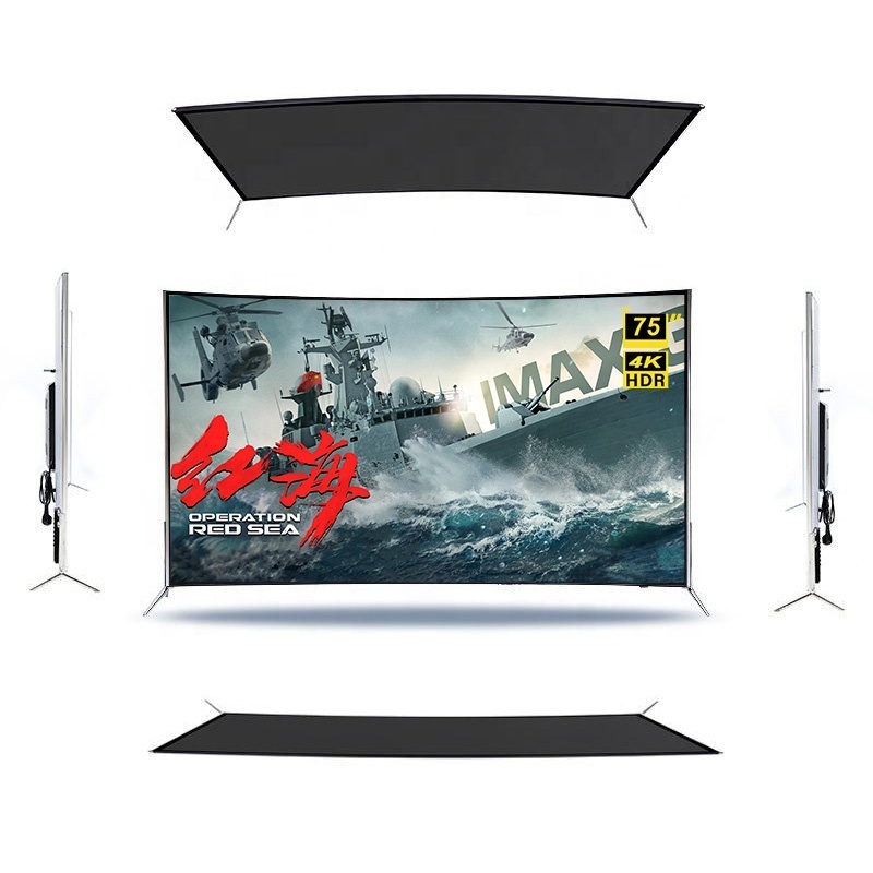 4K 75 inch Curved Smart TV 4K Big Screen Ultra HD LED Television 75 inch TV