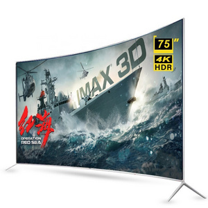 4K 75 inch Curved Smart TV 4K Big Screen Ultra HD LED Television 75 inch TV