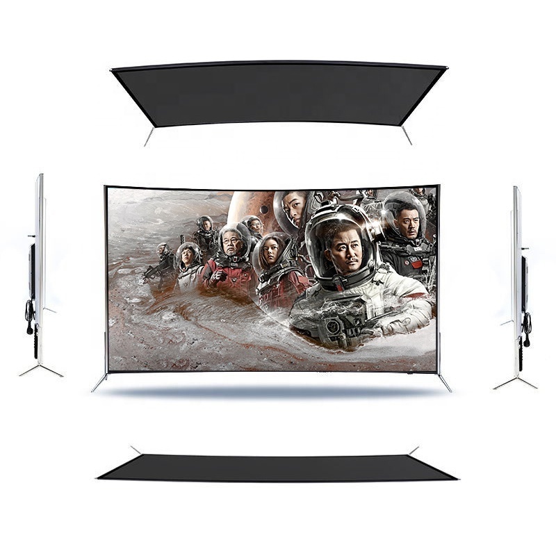 custom logo OEM unbreakable led tv smart 65 75 85 inch Android TV 4K Ultra HD Curved Big Screen wifi inteligentes Television