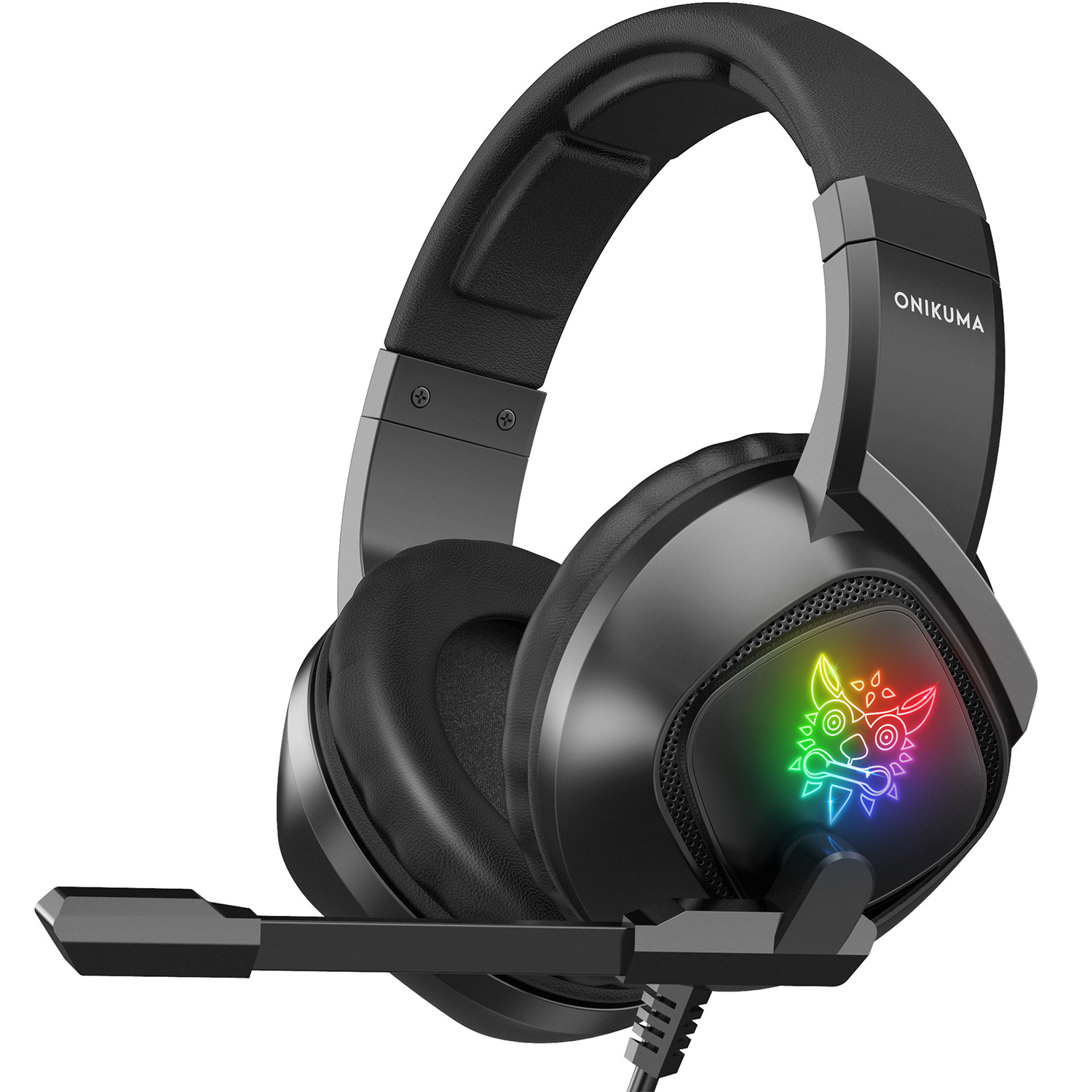 LED Light Surround Sound Bass Gamer Headphone ONIKUMA K19 3.5mm Plug & USB Port Wired Gaming Headset