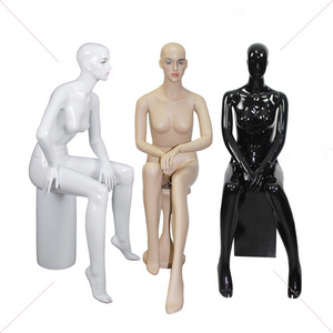 realistic Female Fiberglass Sitting sexy mannequin