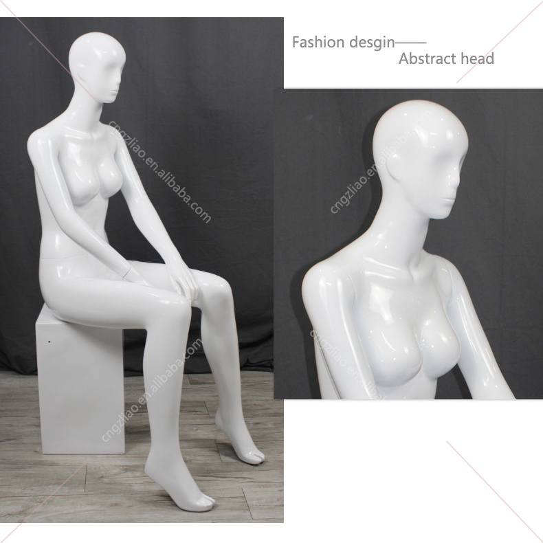 realistic Female Fiberglass Sitting sexy mannequin