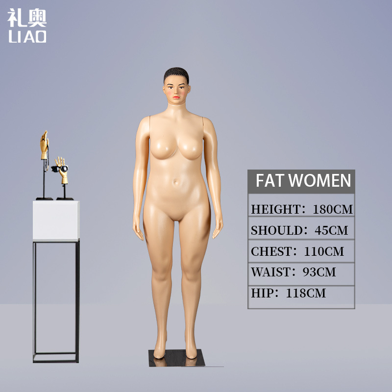 Big Butt Mannequin Hot Sale Plastic Fat Women Large Big Plus Size Fat Female PE Standard for Adults Full-body