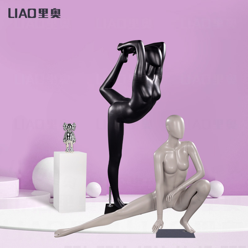 sports athlete mannequin full body female dummy  yoga mannequins factory directly supply window display