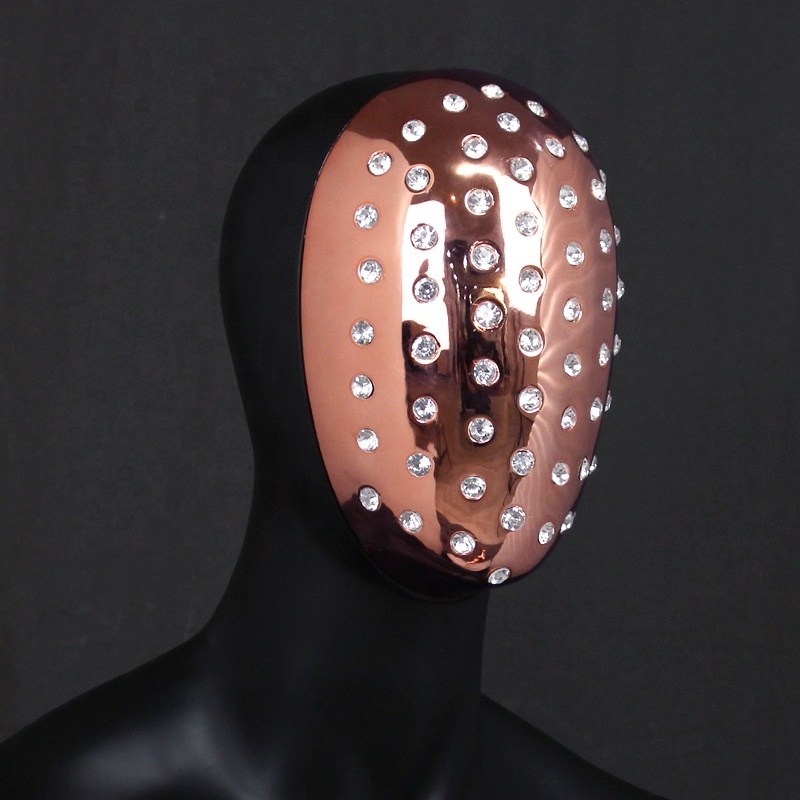 Chrome Rose Gold Diamonds face standing male muscle mannequin full body for boutique men dummies