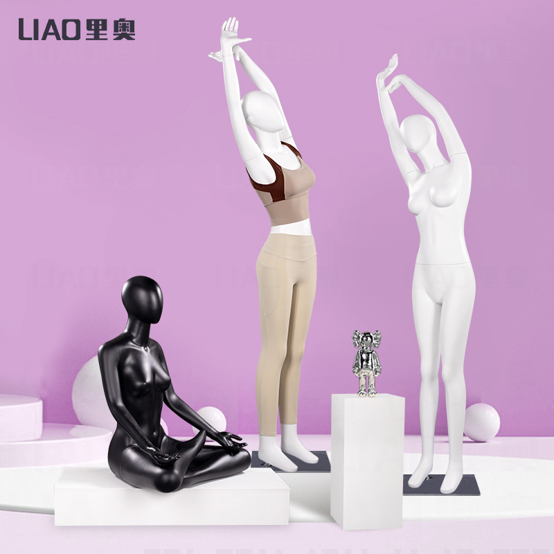 sports athlete mannequin full body female dummy  yoga mannequins factory directly supply window display