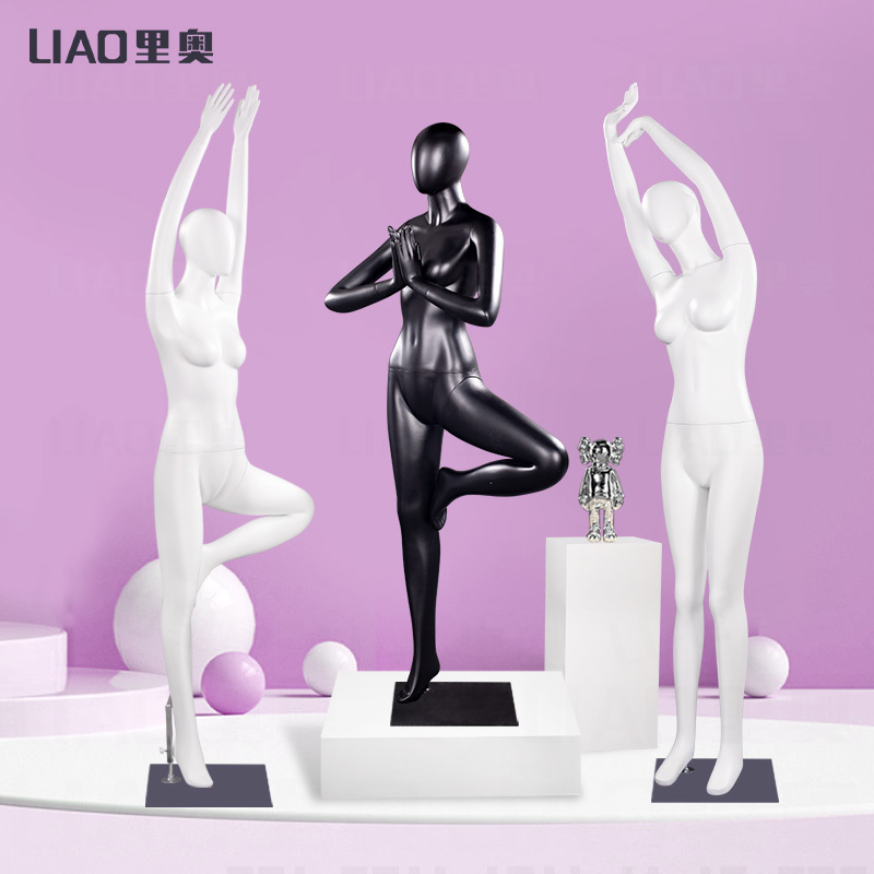 sports athlete mannequin full body female dummy  yoga mannequins factory directly supply window display