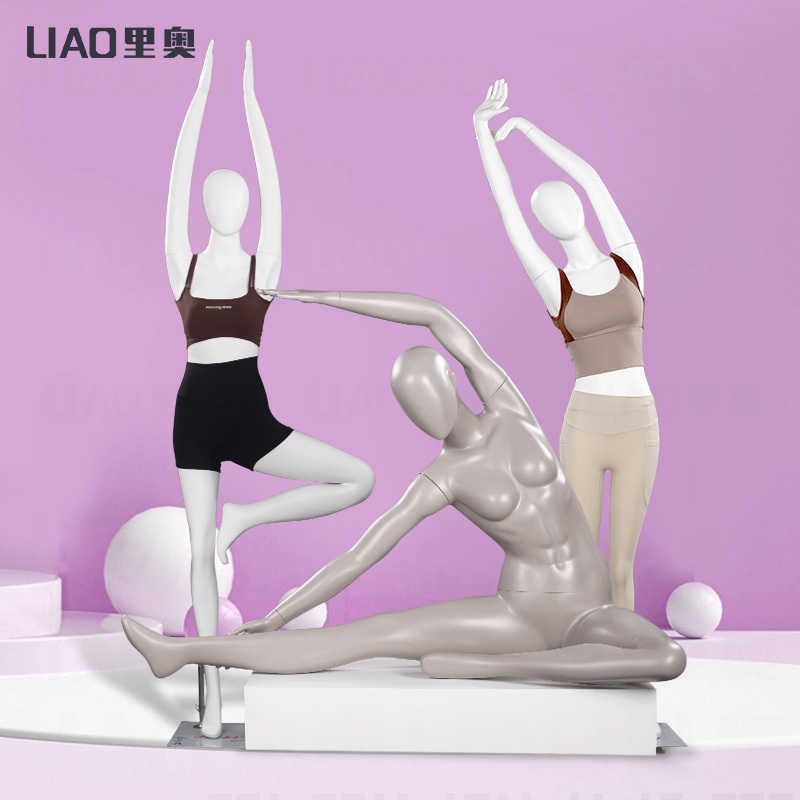 sports athlete mannequin full body female dummy  yoga mannequins factory directly supply window display