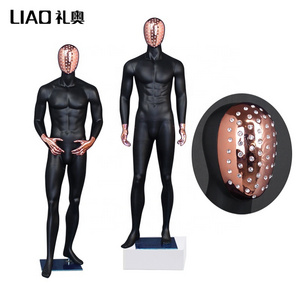 Chrome Rose Gold Diamonds face standing male muscle mannequin full body for boutique men dummies