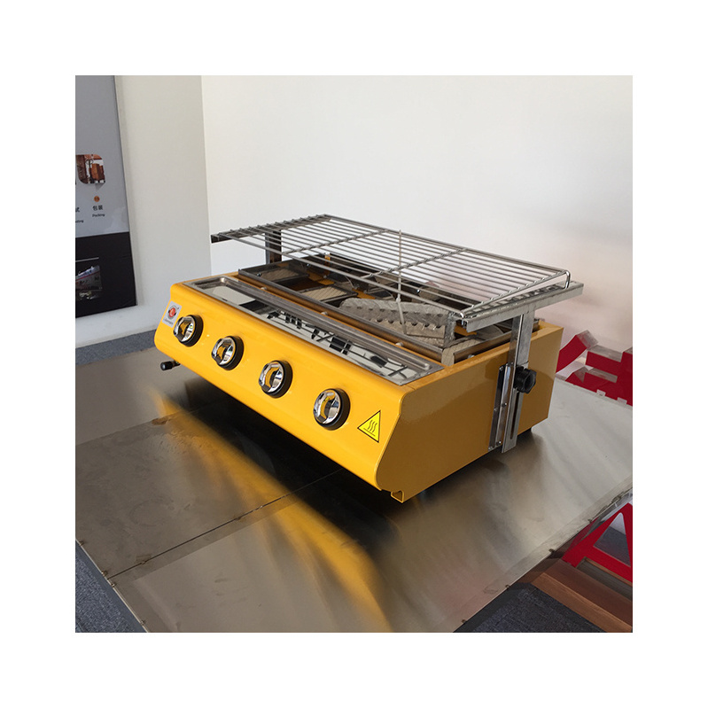 Home Appliance Infrared Heat 6 Burner Gas Bbq Grill With Steel Cover Adjustable Cooking Grill Gas Barbecue Grills