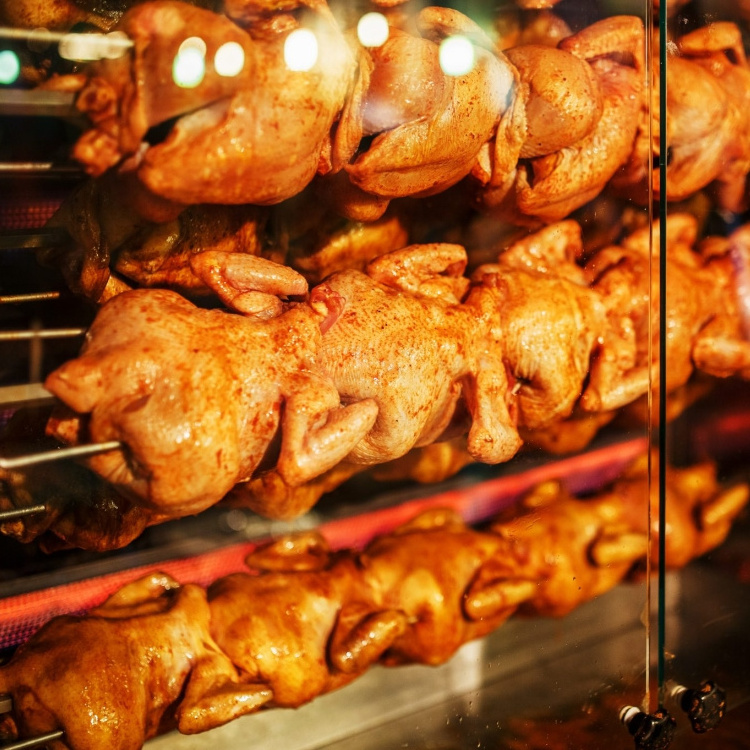 Best Price Vertical Double Door Gas 4 or 6 Rods Commercial Roasted Chicken Rotisseries Machine Chicken Rotisserie Oven